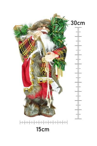 Waldern Premium Luxury Noel Baba Santa 30 Cm Yılbaşı Dekoratif Süs