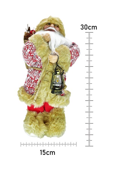 Waldern Premium Luxury Noel Baba Santa 30 Cm Yılbaşı Dekoratif Süs