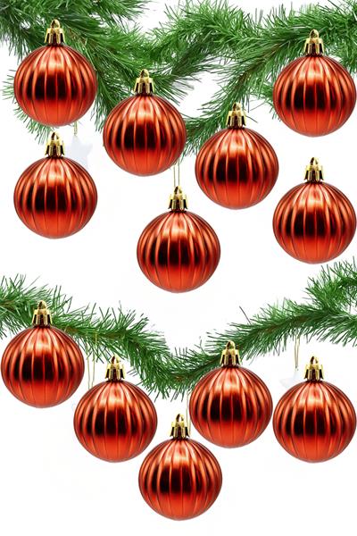 Waldern Yılbaşı 12li 5cm Cici Top Mat Yılbaşı Ağacı Süsü