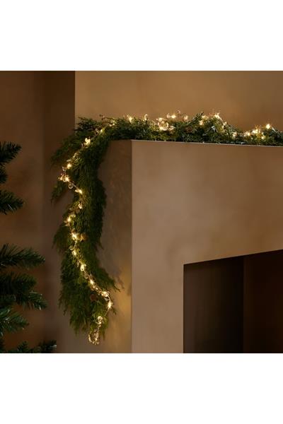 Waldern Yılbaşı 160 Cm Büyük Boy Çam Garland Işıklı Set Led