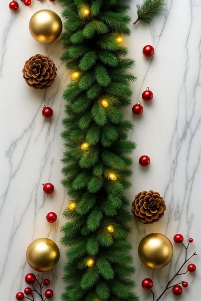 Waldern Yılbaşı 160 Cm Büyük Boy Çam Garland Işıklı Set Led