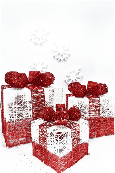 Waldern Yılbaşı Çam Ağacı Hediye Paketi 3lü Set Küçük-Orta-Büyük Dekoratif Süs