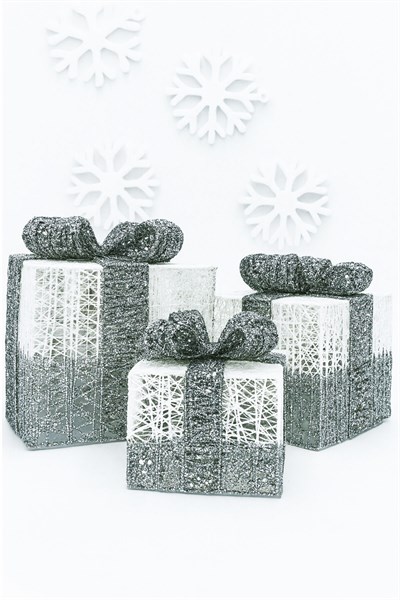 Waldern Yılbaşı Çam Ağacı Hediye Paketi 3lü Set Küçük-Orta-Büyük Dekoratif Süs