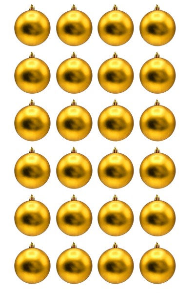 Waldern Yılbaşı Çam Ağacı Süsü Gold Mat 4 Cm Cici Top