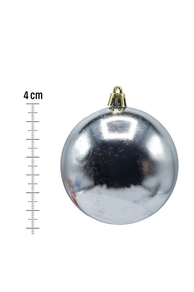 Waldern Yılbaşı Çam Ağacı Süsü Gümüş 4 cm 24lü Cici Top