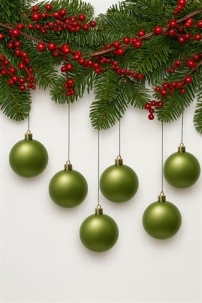 Waldern Yılbaşı Çam Ağacı Süsü Mat 6 Cm 6lı Cicitop