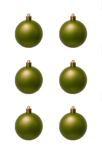 Waldern Yılbaşı Çam Ağacı Süsü Mat 6 Cm 6lı Cicitop