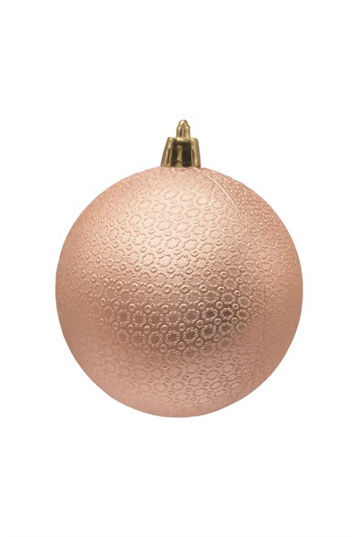 Waldern Yılbaşı Çam Ağacı Süsü Mat Şampanya 8 Cm Figürlü Mat 6lı Cici Top