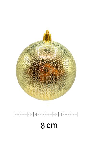 Waldern Yılbaşı Çam Ağacı Süsü Mix 8 Cm Figürlü Mat 6lı Cici Top