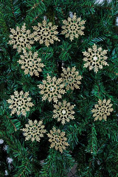 Waldern Yılbaşı Çam Ağacı Süsü Simli Kar Tanesi 12li