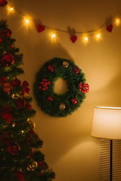 Waldern Yılbaşı Kapı Süsü 45 cm Dekoratif Yılbaşı Süsü