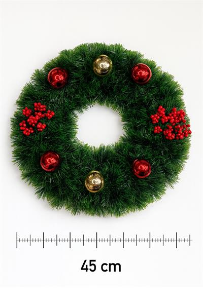 Waldern Yılbaşı Kapı Süsü 45 cm Dekoratif Yılbaşı Süsü