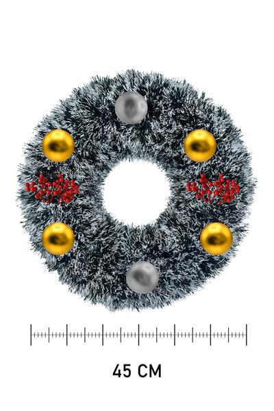 Waldern Yılbaşı Kapı Süsü 45 cm Dekoratif Yılbaşı Süsü