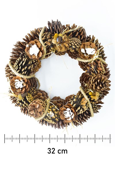 Waldern Yılbaşı Kapı Süsü Kapı Çelengi Doğal Kapı Süsü Yılbaşı Dekorasyon
