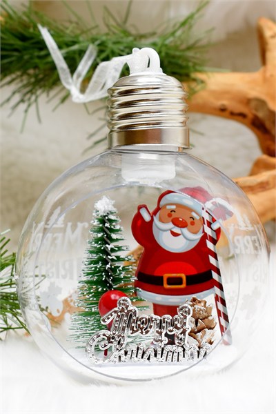 Yılbaşı Ağaç Santa Claus Işıklı Ampul Süs Mix