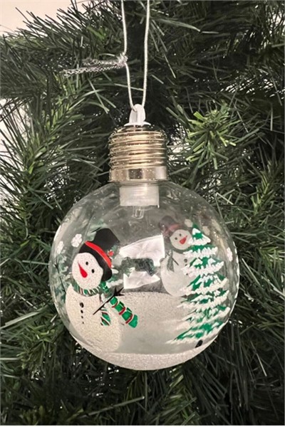 Yılbaşı Ağaç Santa Claus Işıklı Ampul Süs Mix