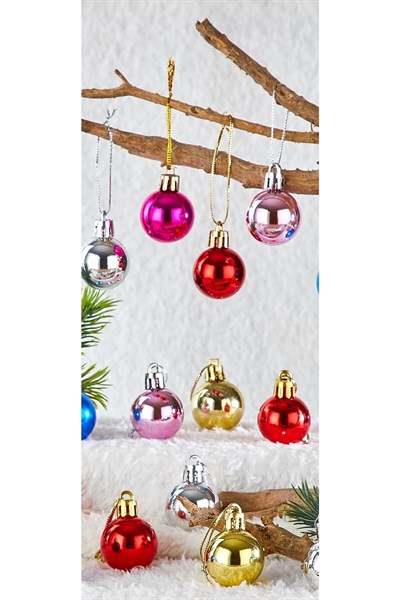 Yılbaşı Çam Ağacı 12li Cici Top 3cm