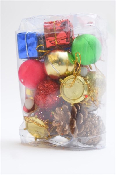 Yılbaşı Çam Ağacı 24 Parça 3 cm Karışık Süs Paketi 1311SERI