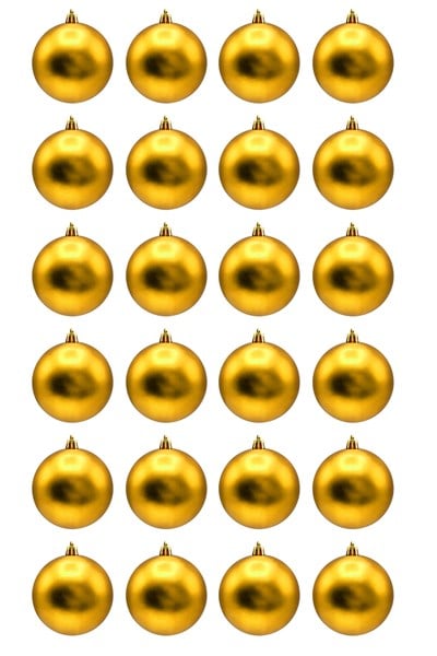 Yılbaşı Çam Ağacı Süsü Gold Mat 4 Cm Cici Top
