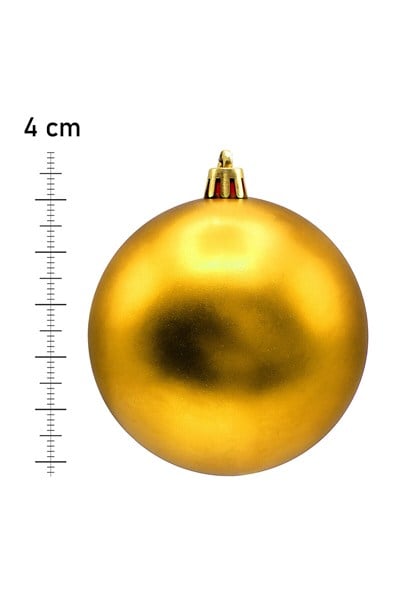 Yılbaşı Çam Ağacı Süsü Gold Mat 4 Cm Cici Top