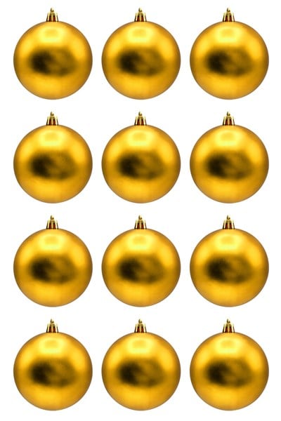 Yılbaşı Çam Ağacı Süsü Gold Mat 4 Cm Cici Top
