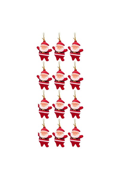 Yılbaşı Çam Ağacı Süsü Noel Baba 6lı 6,5cm