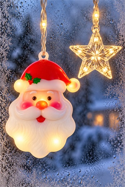 Yılbaşı Dekoratif Led Işık Pilli Noel Baba
