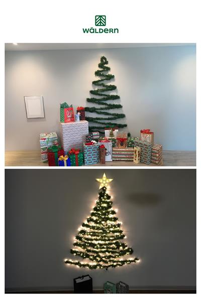 Yılbaşı Dekoratif Peri Led Yeşil Garland Çam Ağacı Dalı Sarmal Tel Işıklı Süs Seti