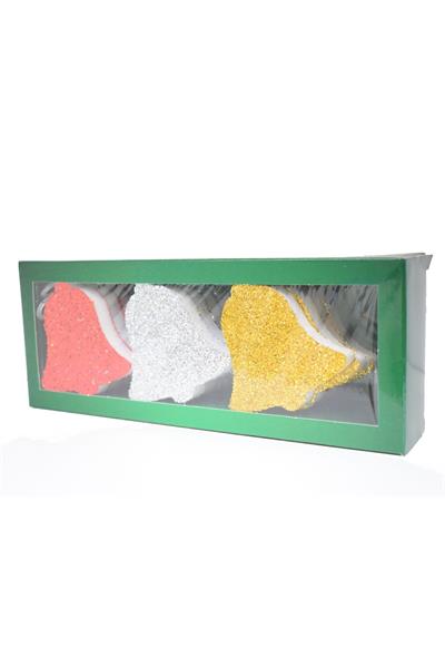 Yılbaşı Simli Strafor Çan Süs 12li