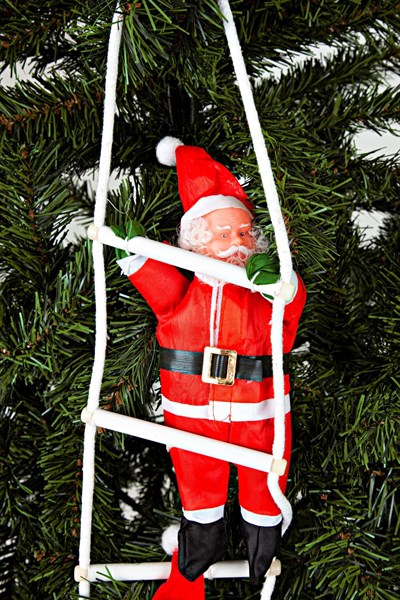 Yılbaşı Süsü Merdivenli 2li Noel Baba 65cm