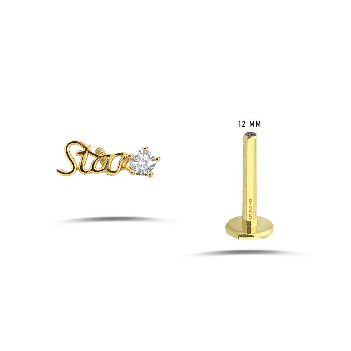 1,2 mm Önden Çevirmeli Star Yazılı Tragus