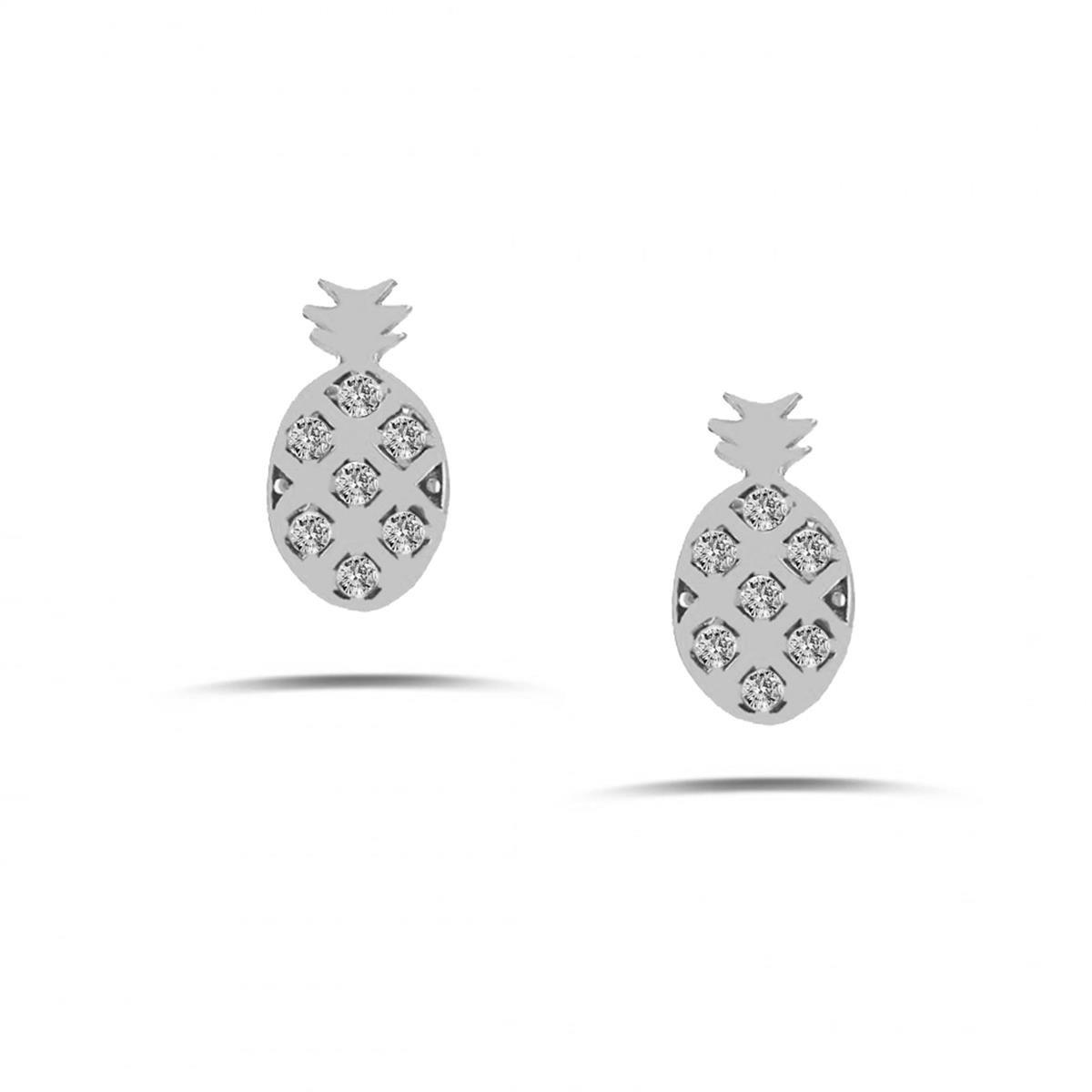 ANANAS  VİDALI KÜPE