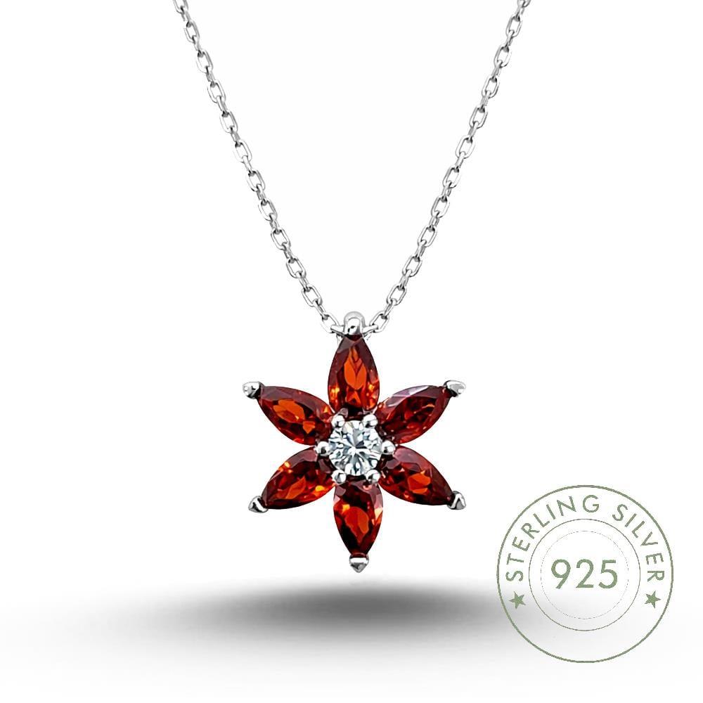 Kadın 925 Ayar Gümüş Lotus Tasarımlı 40+5 cm Zincirli Kolye