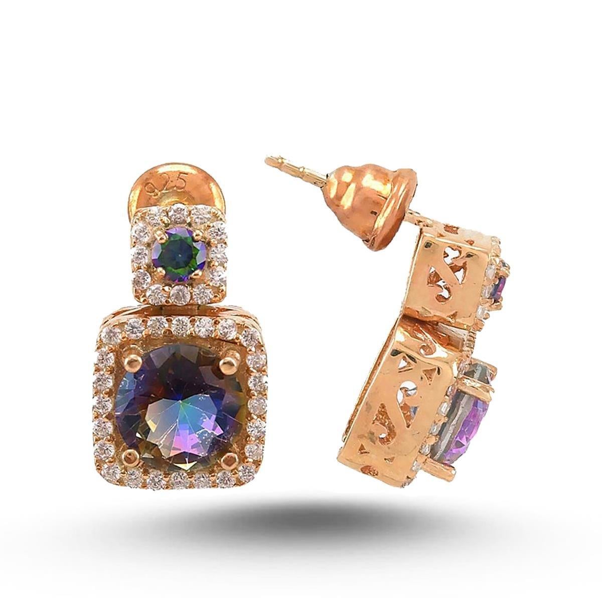 VİDALI MİSTİK TOPAZ KÜPE