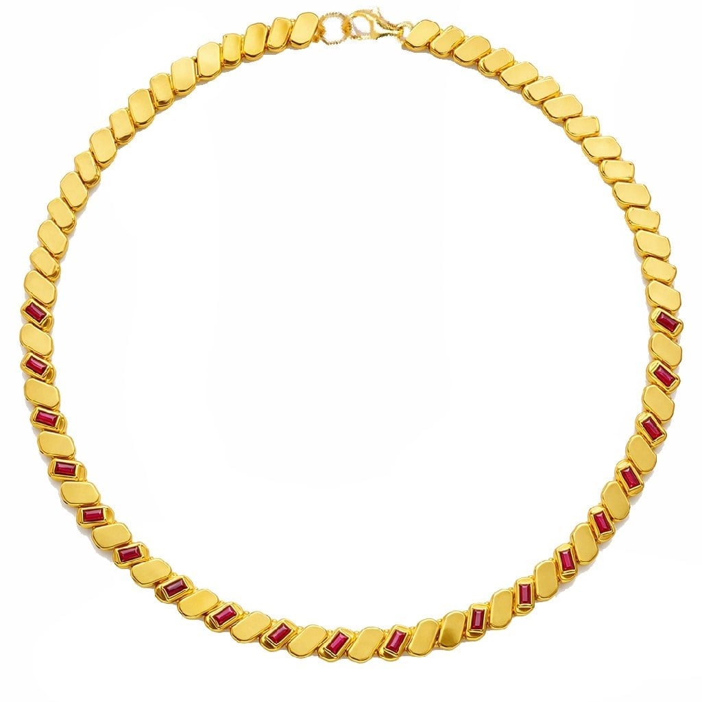 14 K Kadın Gümüş Kolye 925 Ayar Baget Taşl Tasarımlı 40 Cm Zincirli Kolye