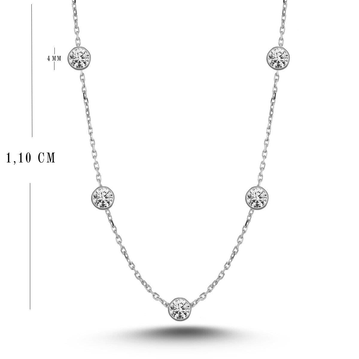 4 MM 1.10 CM TİFFANY KOLYE