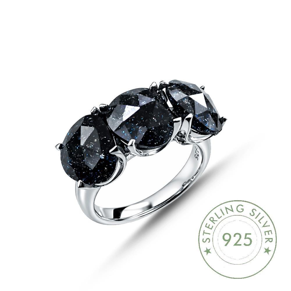 Kadın Gümüş 925 Ayar Geometrik İce Quartz Taş Tasarımlı 15 Numara Yüzük
