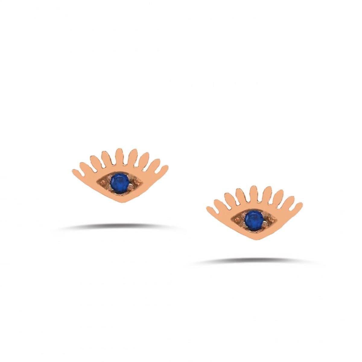 MİNİMAL MİLA GÖZÜ VİDALI KÜPE