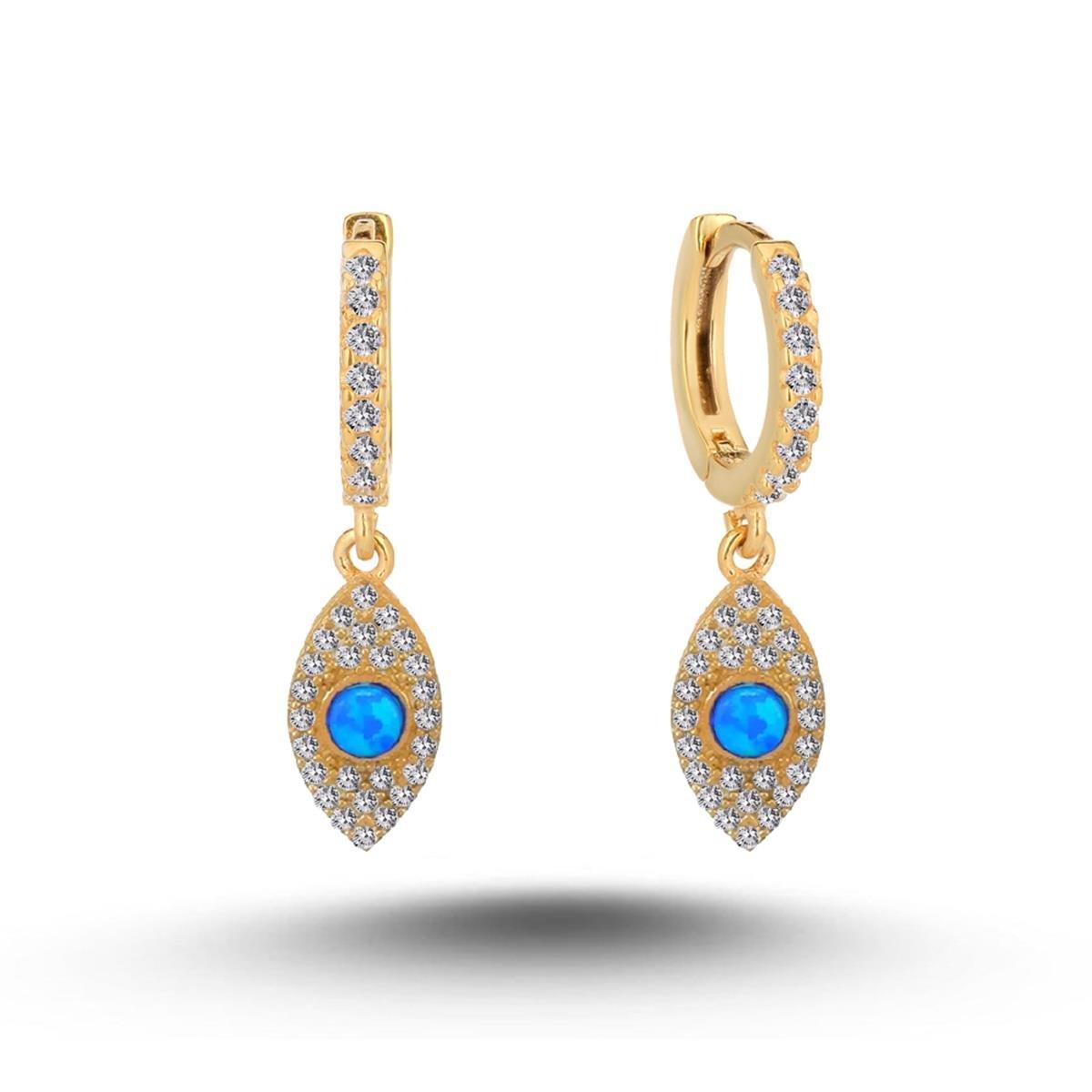 OPAL TAŞLI OVAL KÜPE