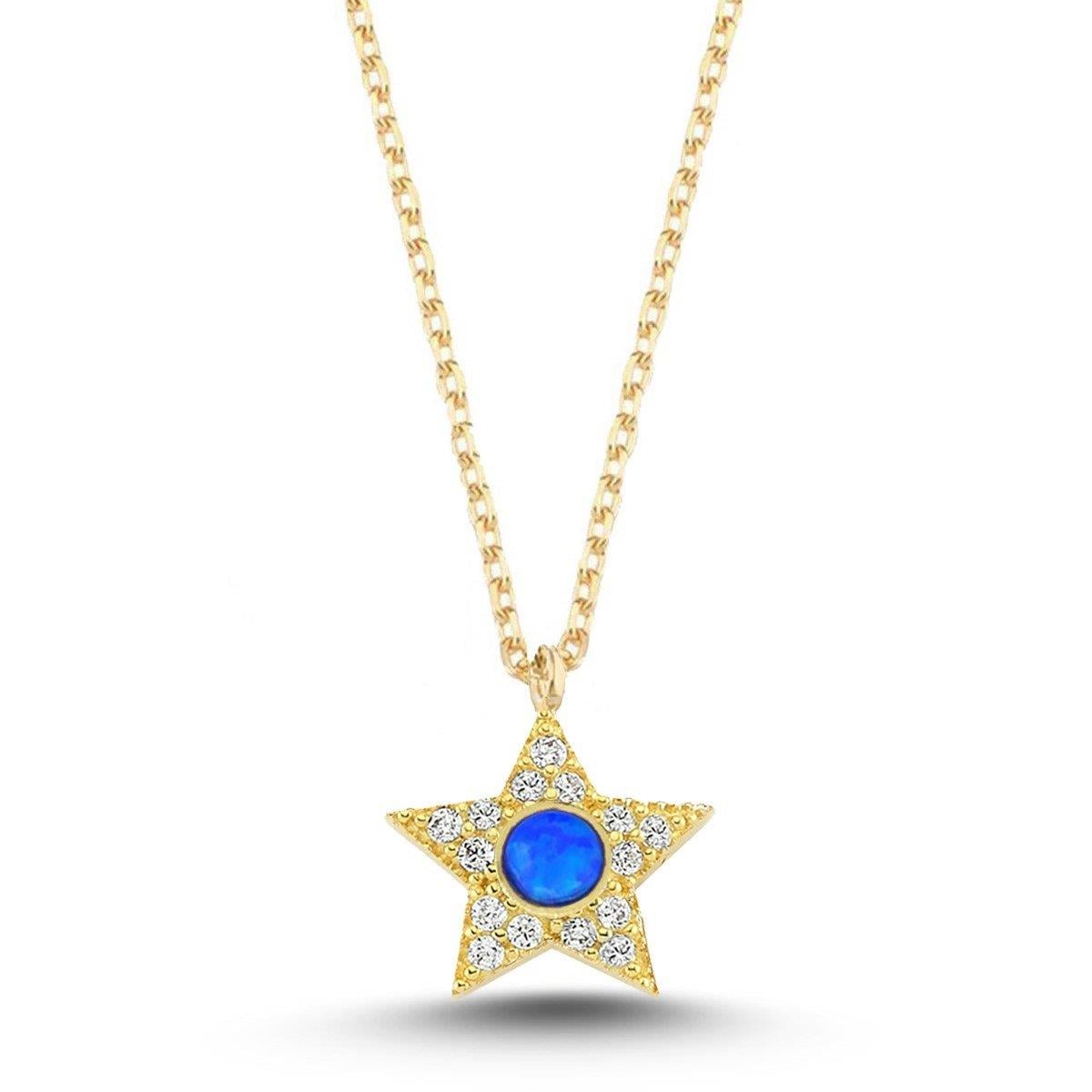YILDIZ OPAL TAŞLI KOLYE