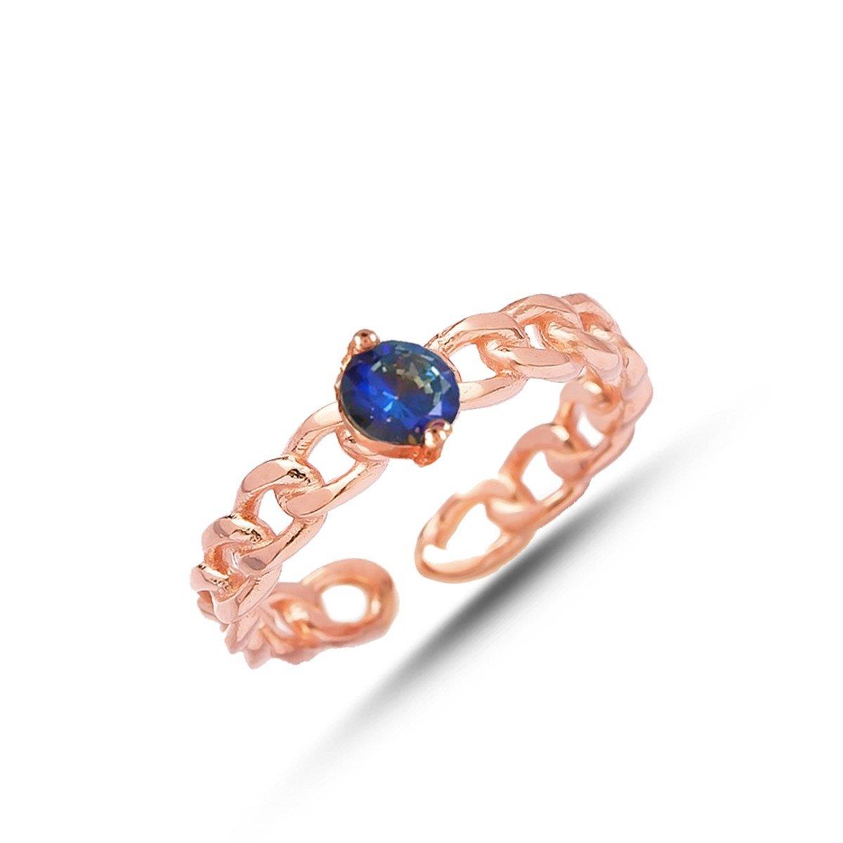 ZİNCİRLİ MİSTİK TOPAZ YÜZÜK