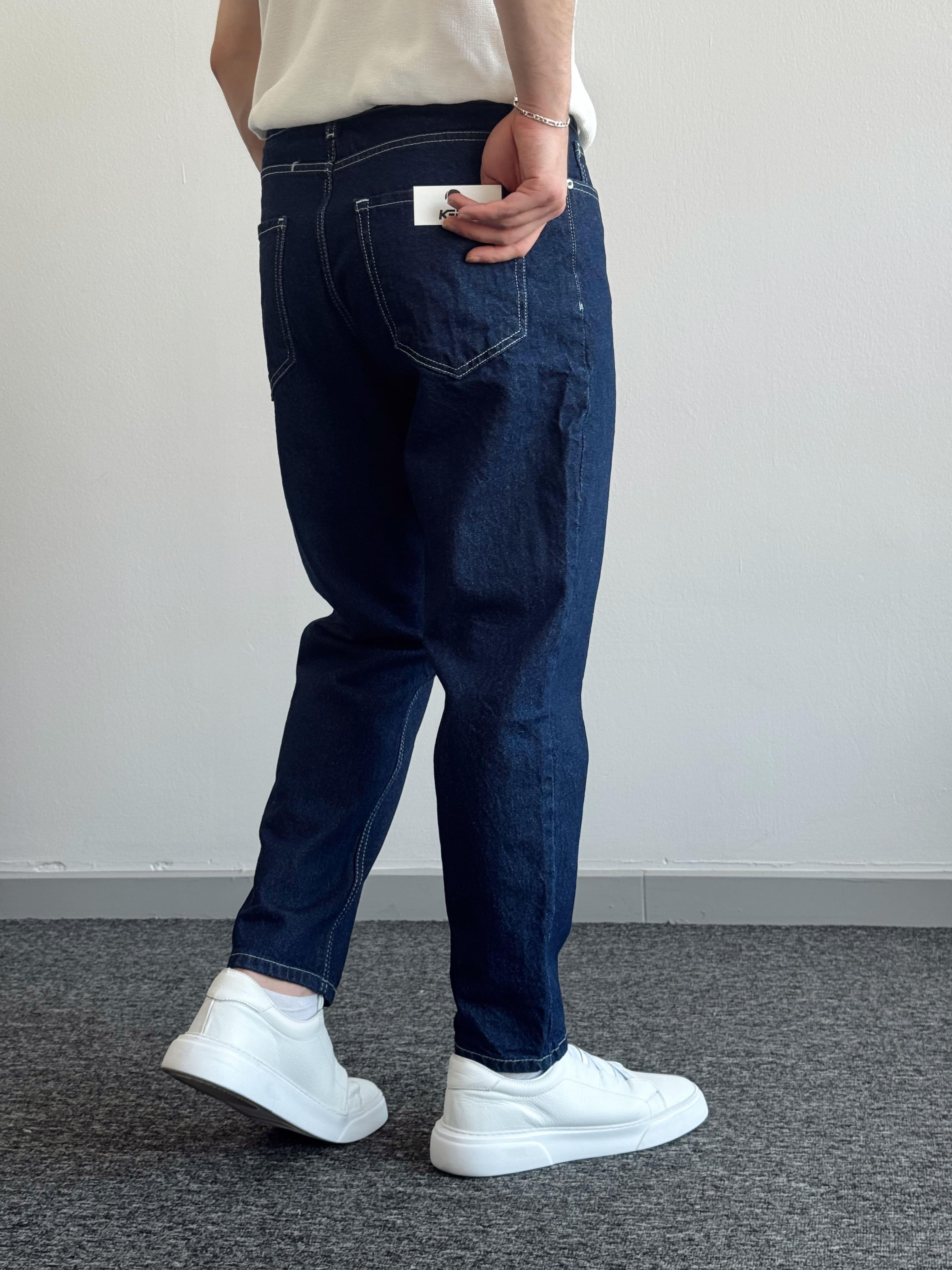 Erkek Boyfrend Rahat Regular Jeans-Lacivert(E1002) TD:812