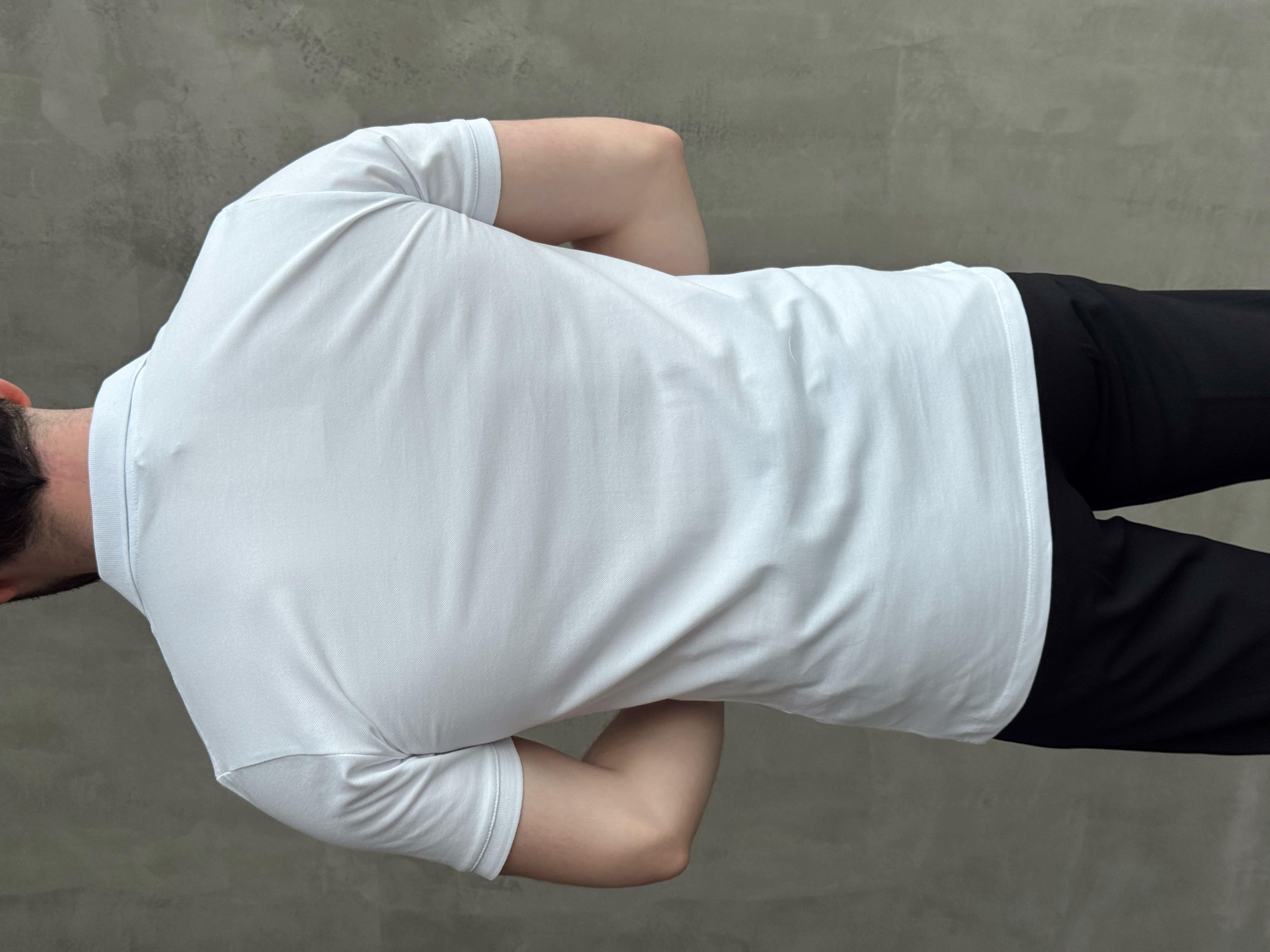 Erkek Ketench Özel Koleksiyon Regular Fit %100 Pamuk Pat Yaka T-Shirt-Beyaz(E1638)