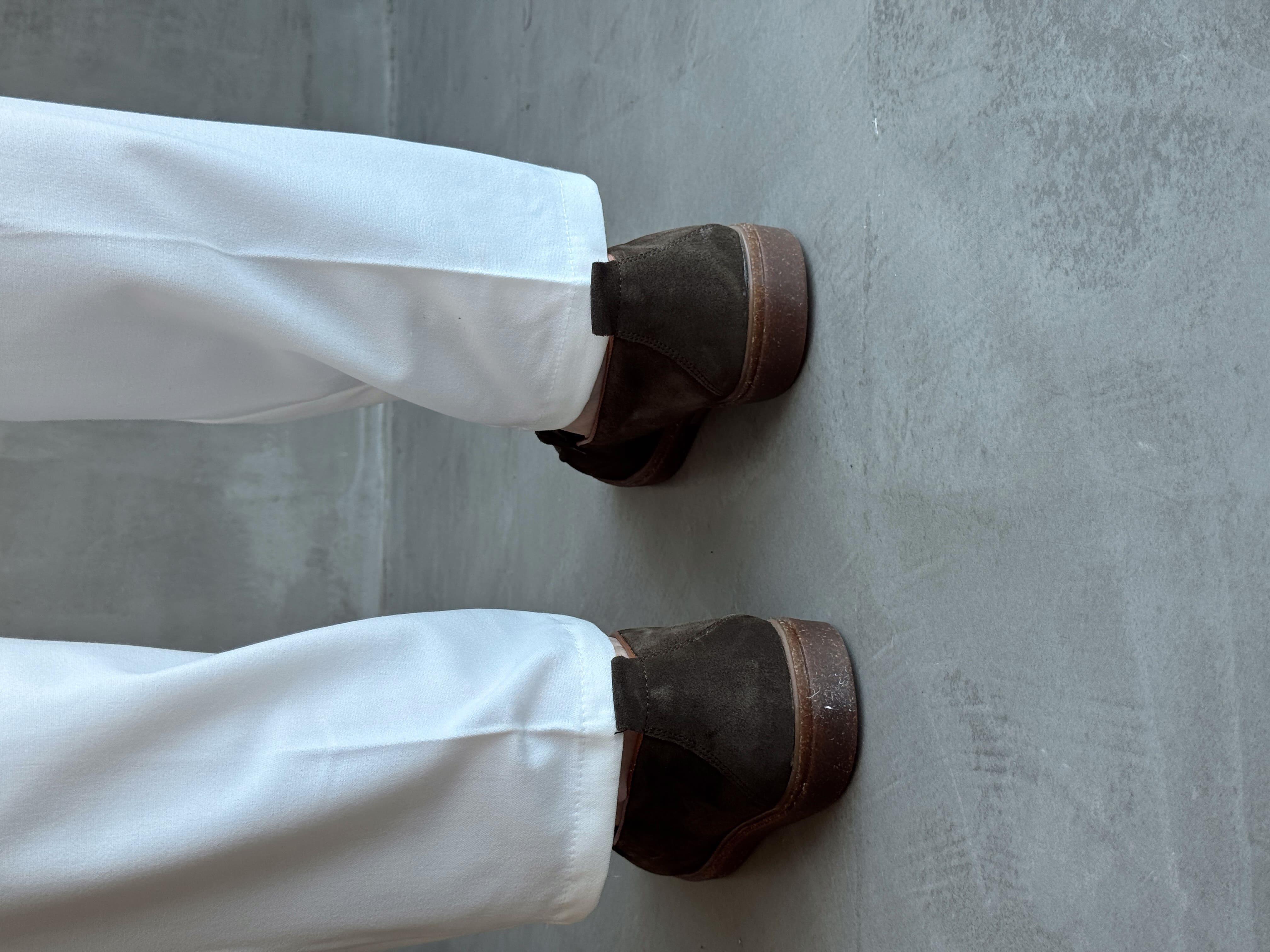 Erkek Ketench Özel Üretim Klasik Model %100 Deri Süet Toka Detaylı Loafer Ayakkabı-Haki(E1684)