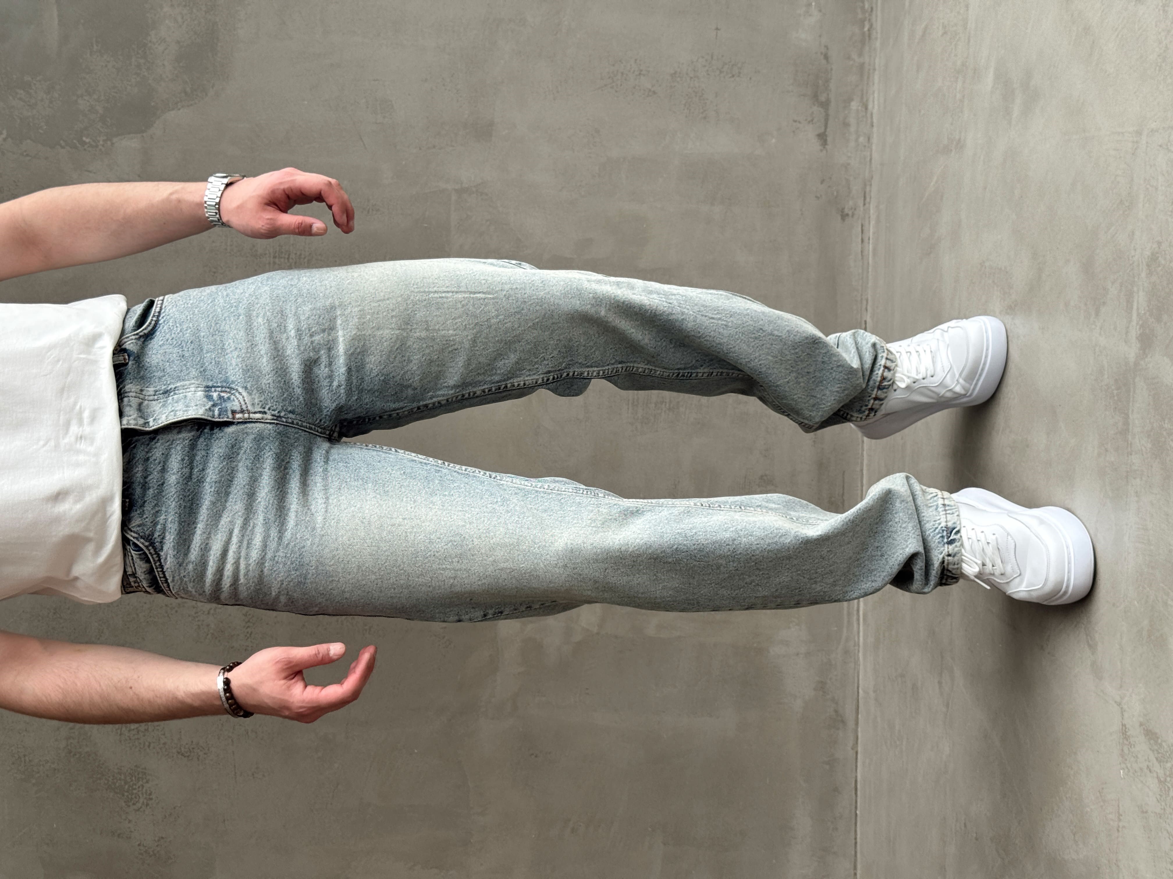 Erkek Premium Kalite Likralı Baggy Kalıp Denim Jean-Retro(E1750) TD:753Ketench