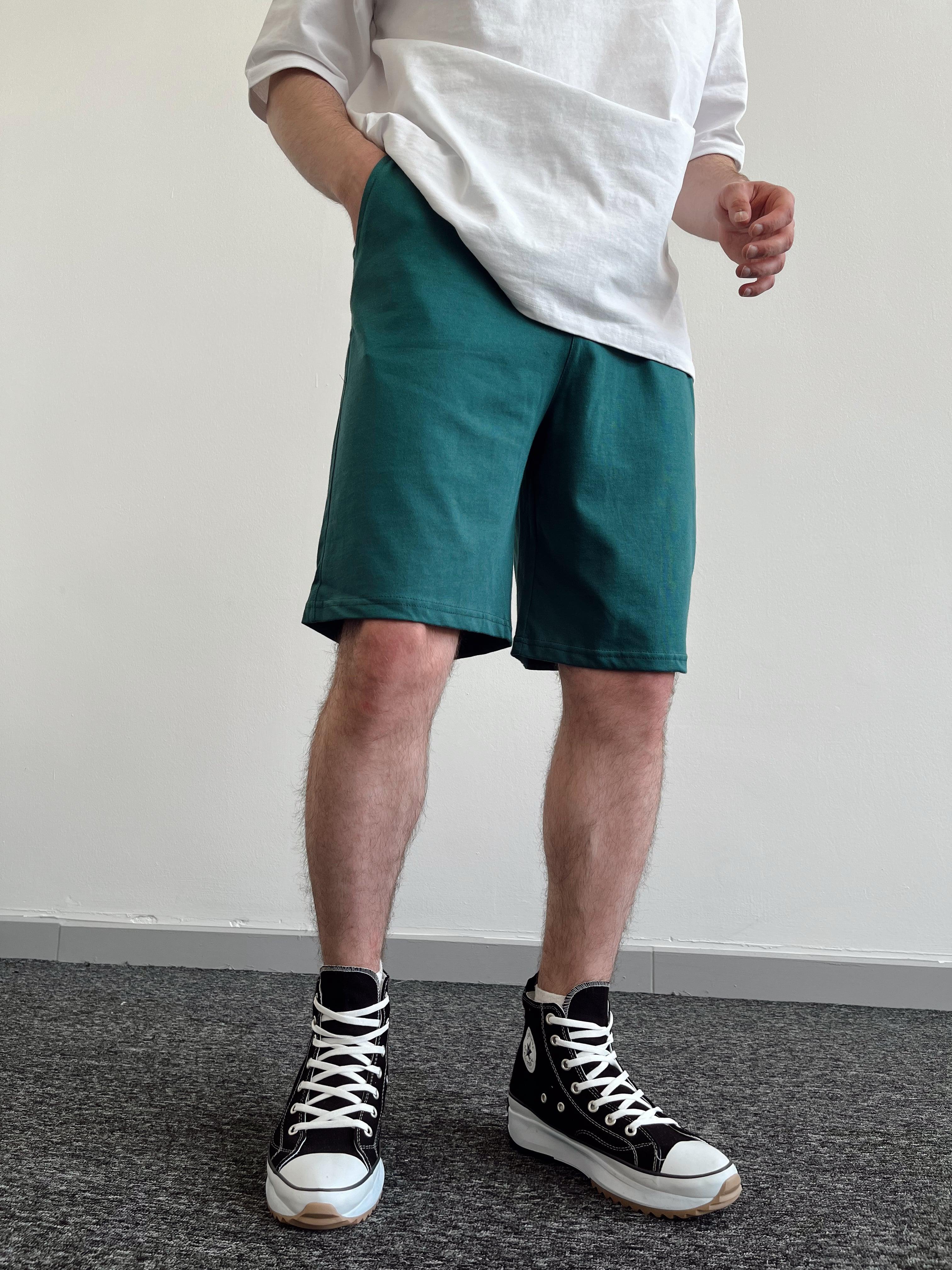 Erkek Regular Fit Örme Basic Şort-Nefti(E1048)