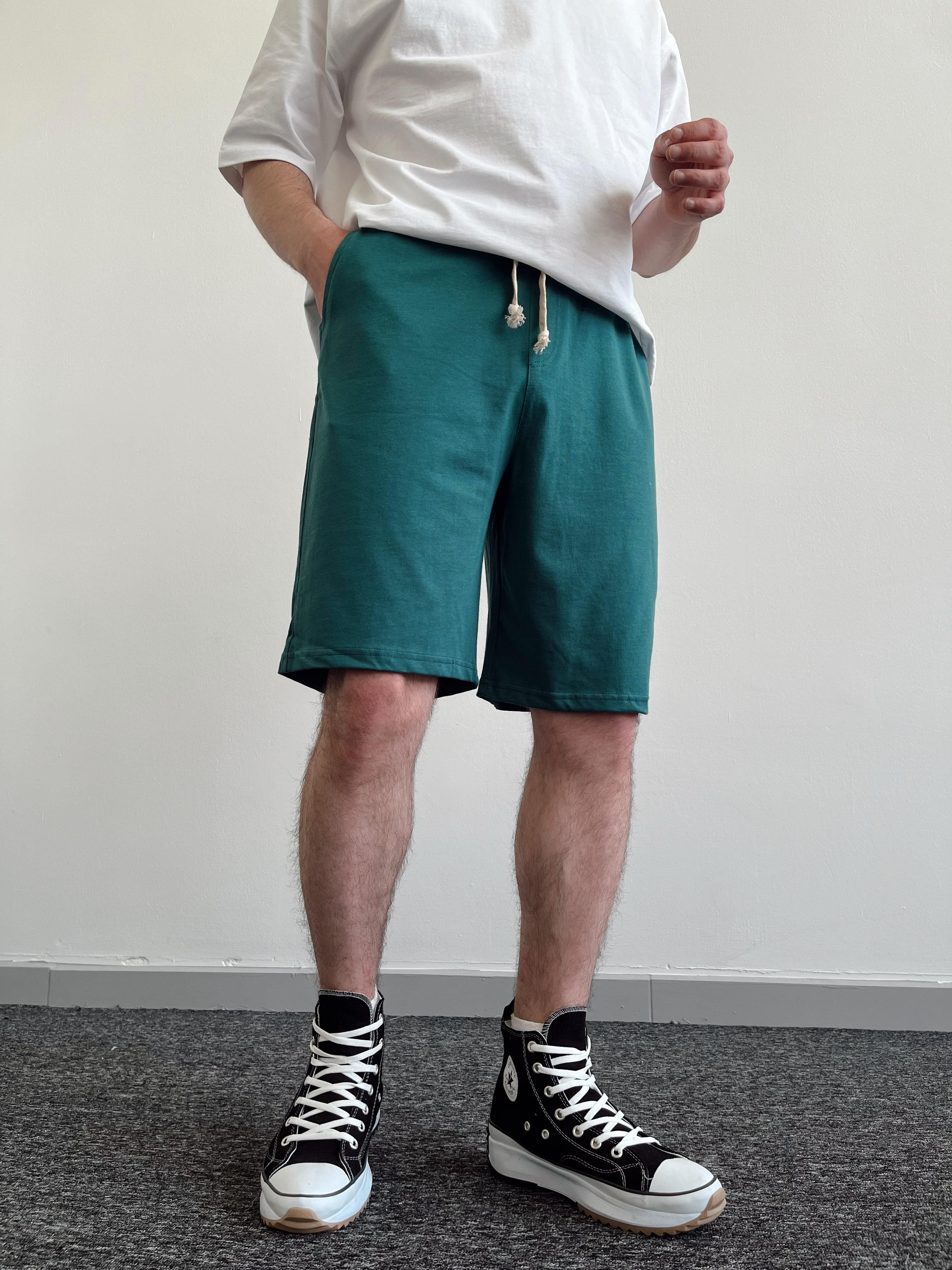 Erkek Regular Fit Örme Basic Şort-Nefti(E1048)