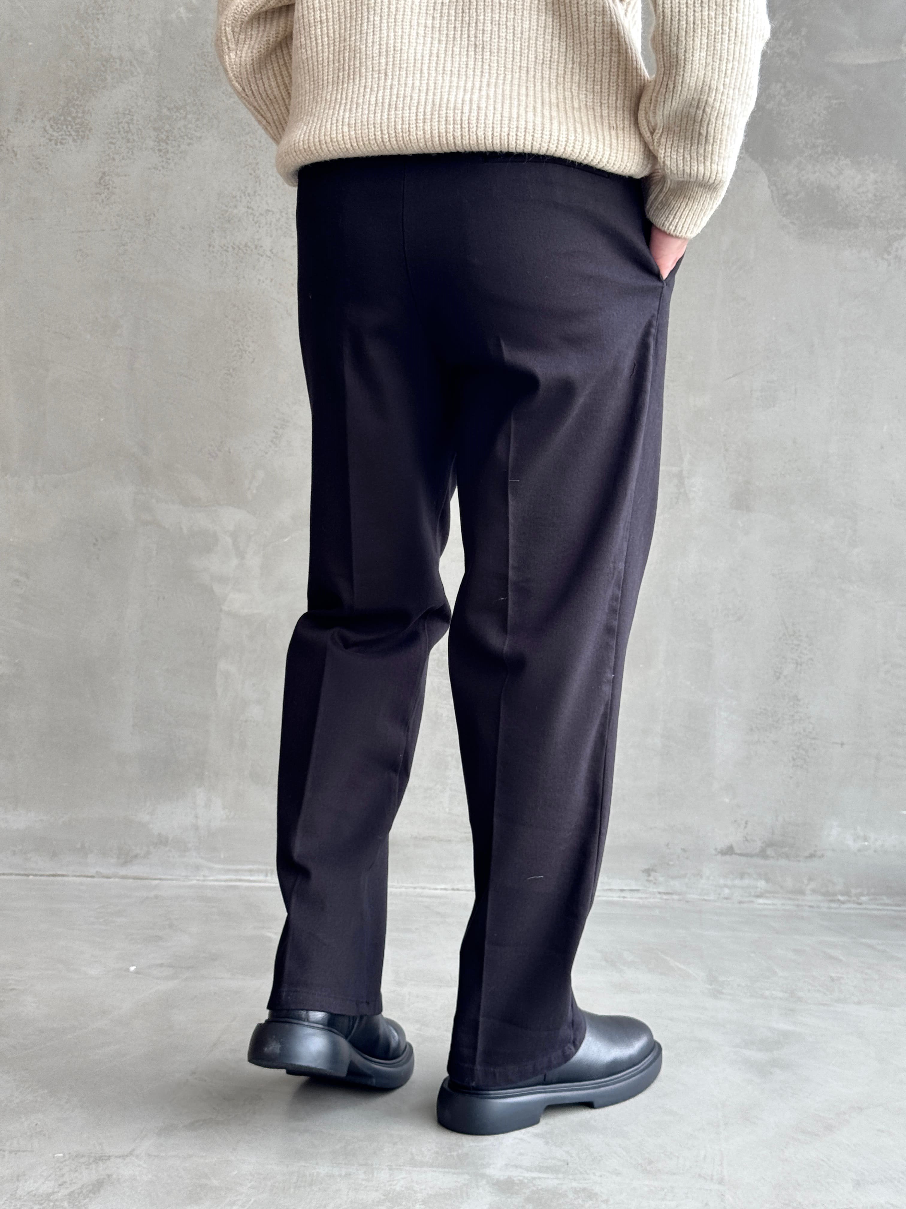 Erkek Yeni Sezon Regular Kalıp Gabardin Kumaş Kışlık Pantolon-Siyah(E1848)