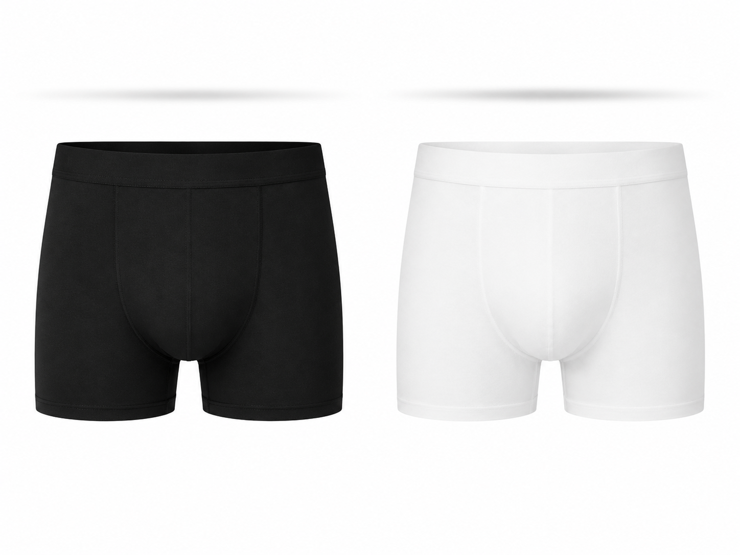 Erkek Yüksek Kalite 2'li Ultra Rahat Nefes Alabilen Micro Modal Premium Boxer-Siyah/Beyaz(E1777)Ketench