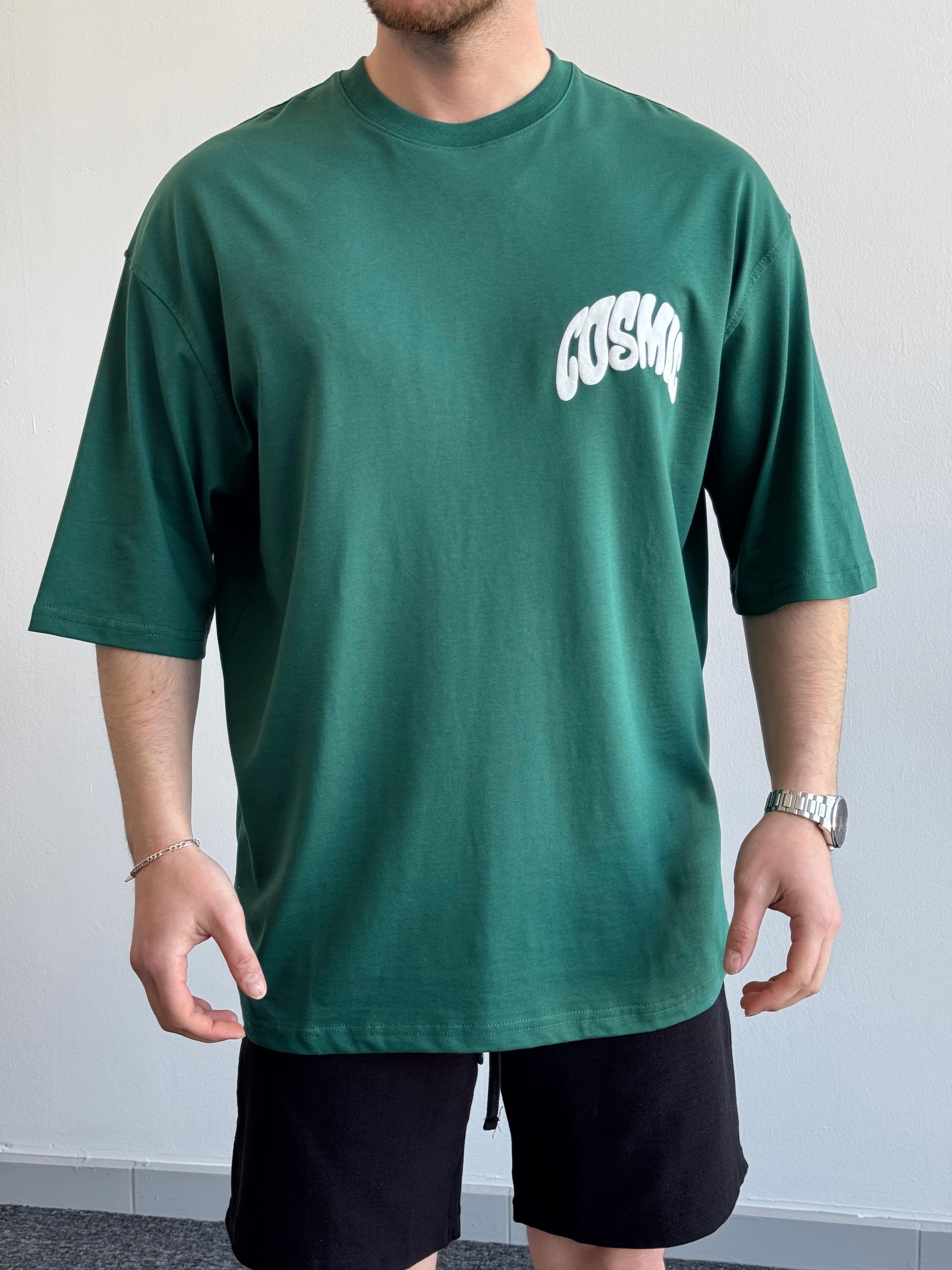 Erkek Yüksek Kalite Oversize Kalıp Cosmic Baskı Detay T-Shirt-Nefti(E1371)
